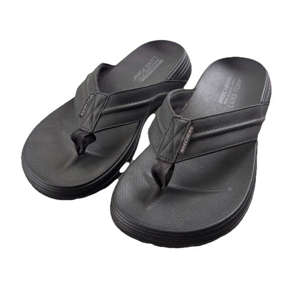 Mens Sandals Skechers Relaxed Fit Patino Marlee Flip Flop Luxe Comfort Sandal 8 main image 4